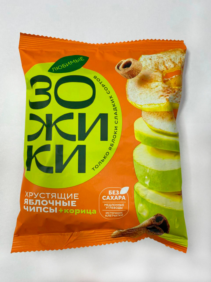  Зожики Яблочные+корица чипсы, 25г  в Кольчугине
