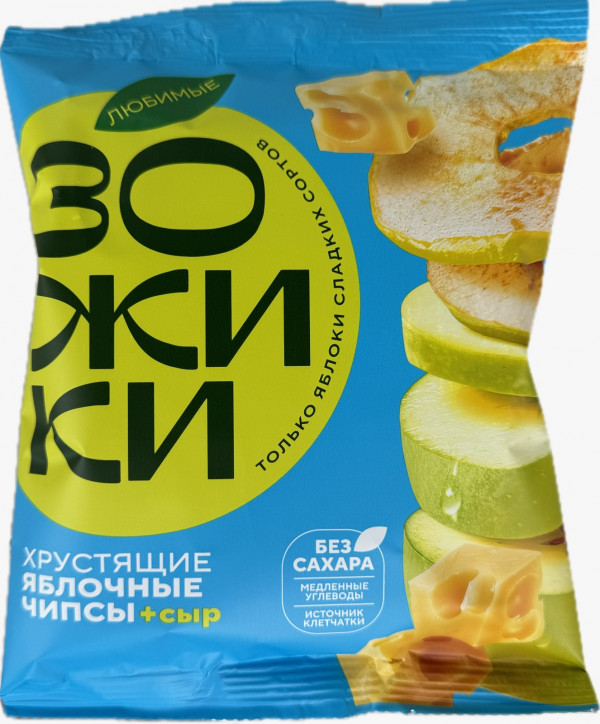 №1 Зожики Яблочные чипсы с сыром, 25г  в Кольчугине